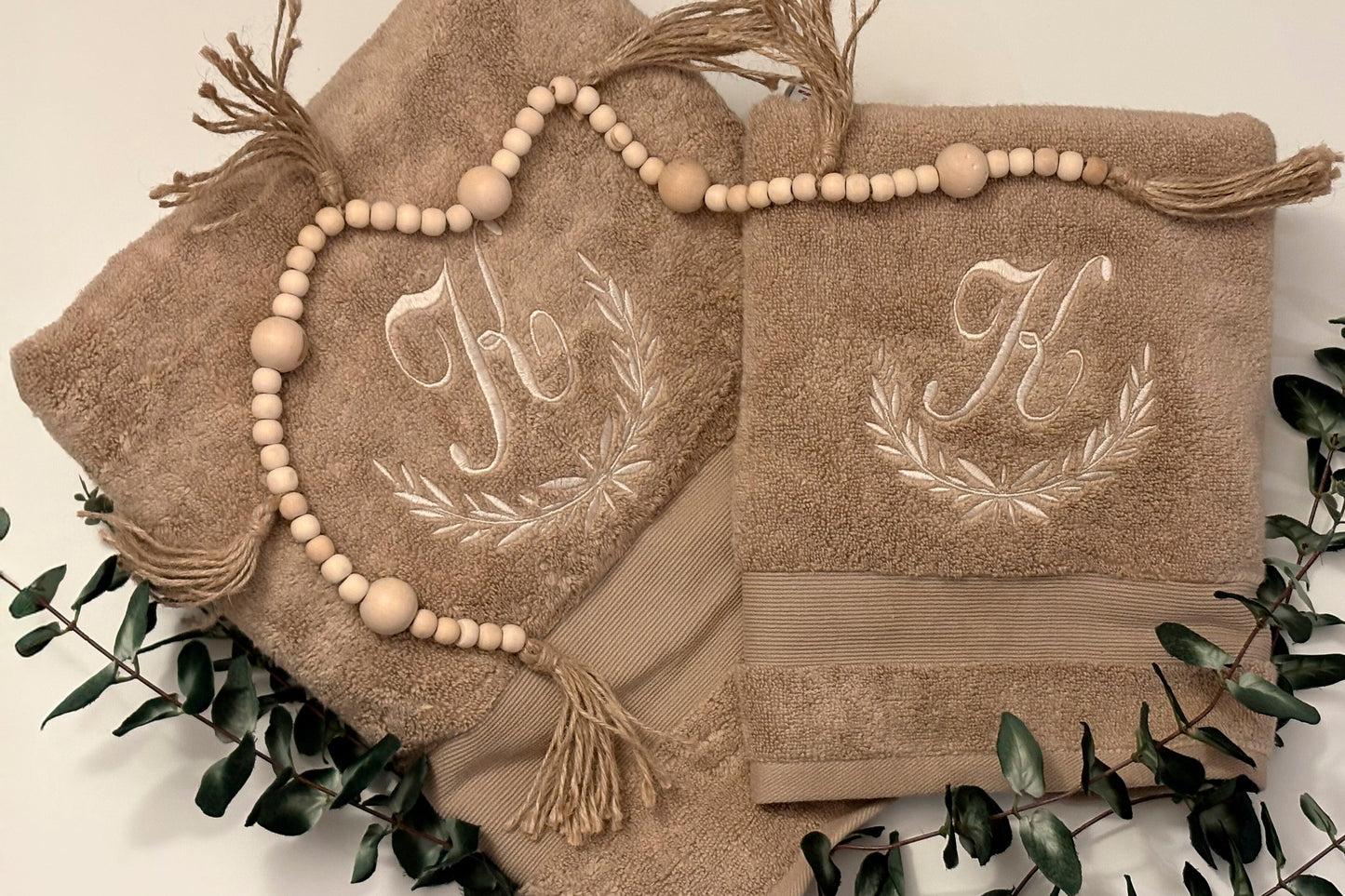 Customized Embroidered Shower and Hand Towel Set – Custom Design