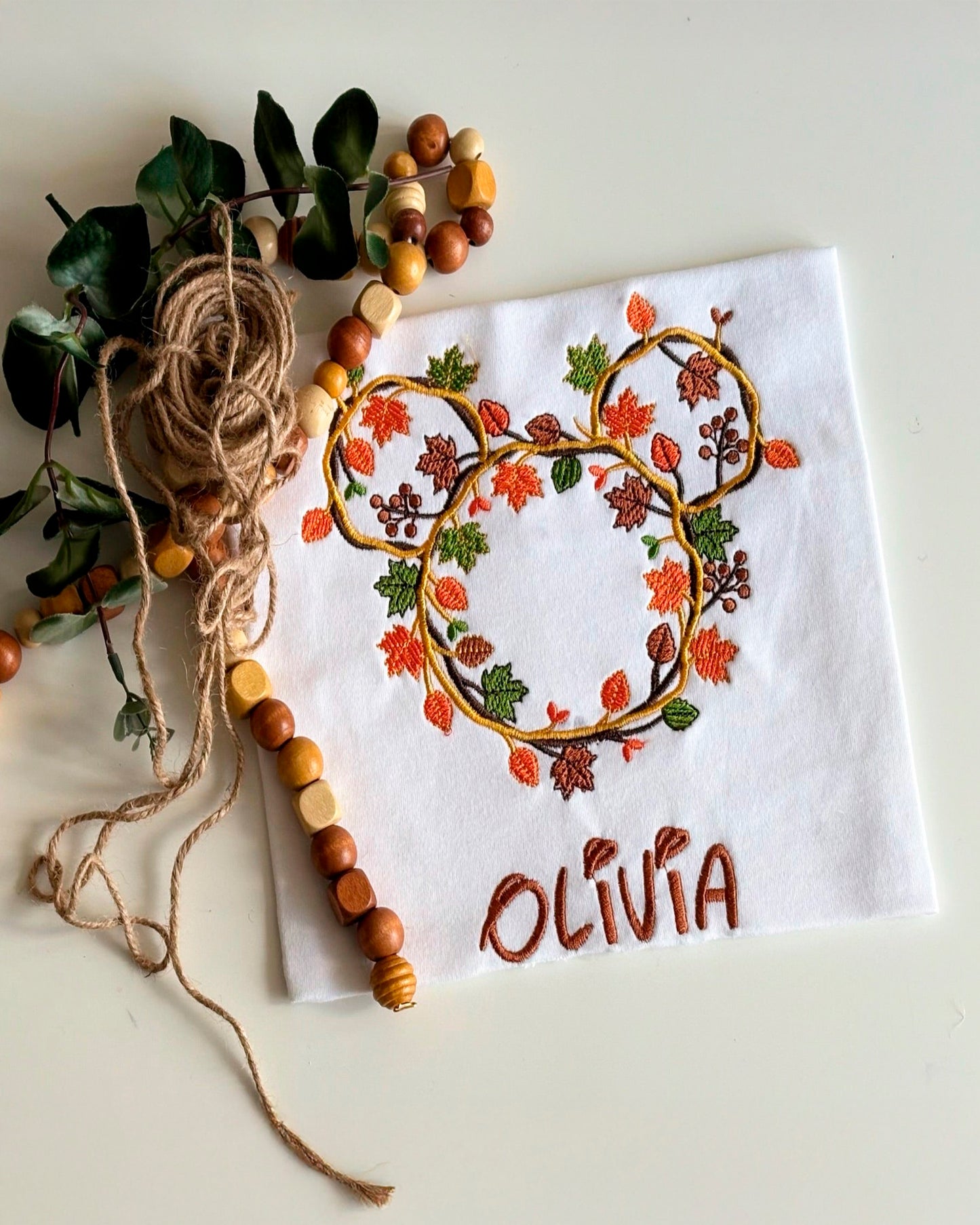 Customized Embroidered Shirt – Leaves