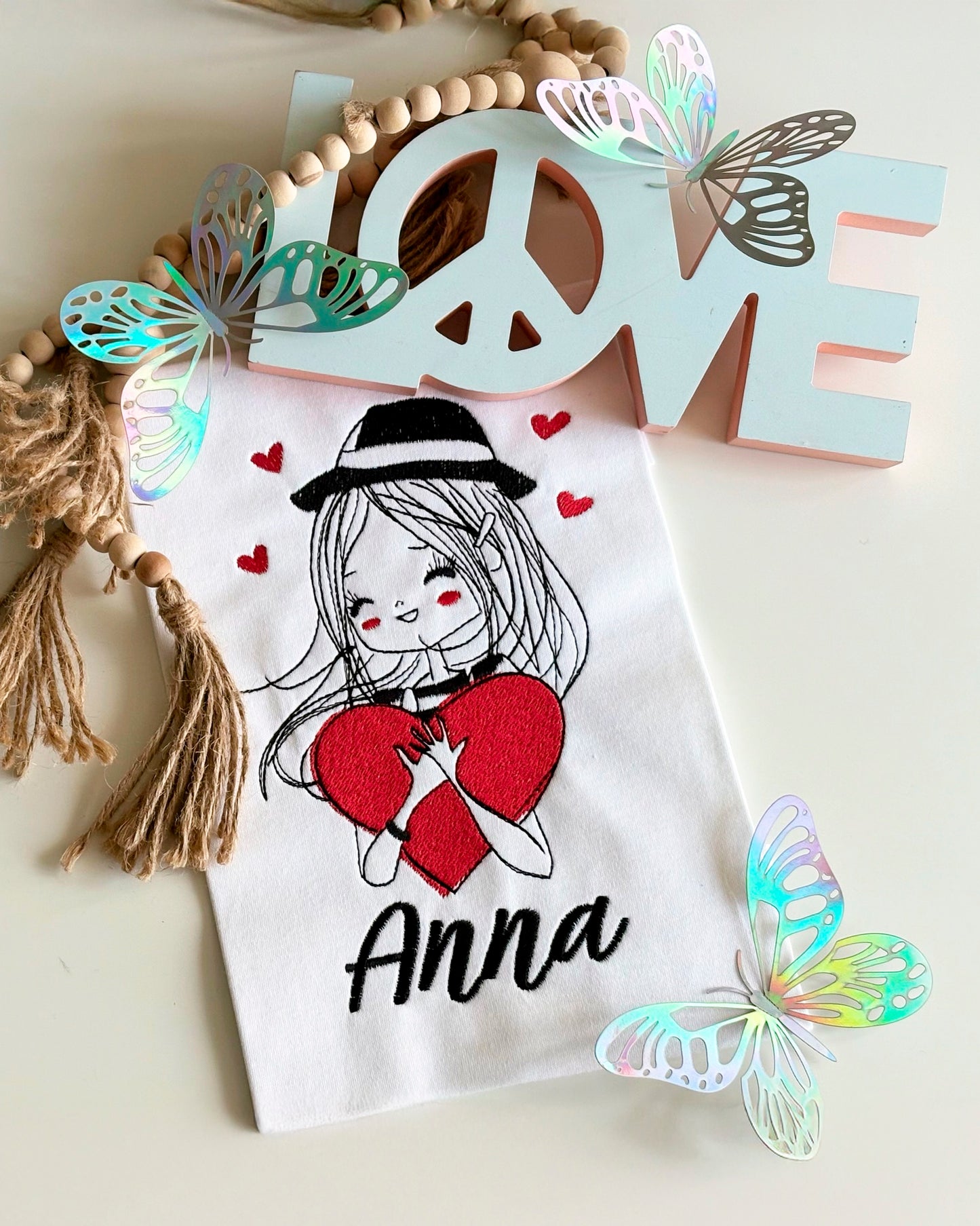 Customized Embroidered Shirt – Love