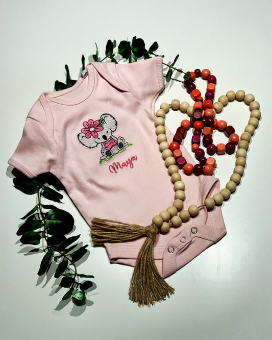 Customized Baby Bodysuit with Embroidered Design