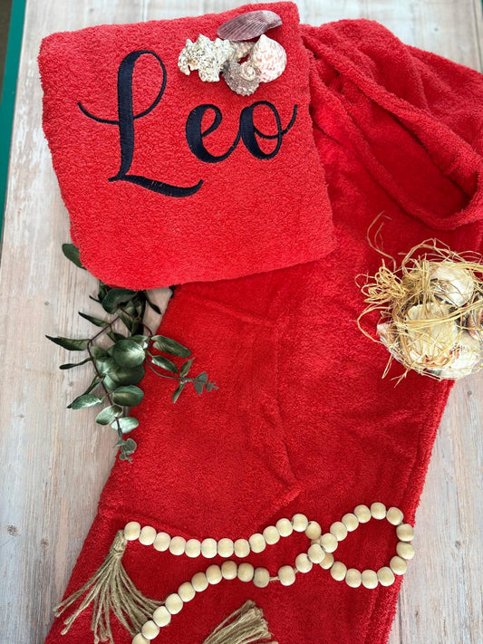 Personalised Kids' Hooded Towel Robe- Ideal for Beach or pool